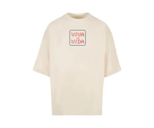 T-shirt Merchcode Frida Kahlo - Pixels viva la vida Huge Beige M