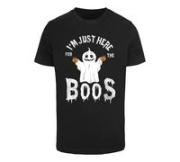 ABSOLUTE CULT T-Shirt 'Halloween - Boos' orange / noir / blanc, Taille M