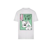 Merchcode T-Shirt 'Looney Tunes Bugs Bunny Funny Face 3.0' vert clair / rose / noir / blanc, Taille M