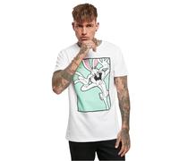 T-shirt Merchcode Looney Tunes Bugs Bunny Funny Face Blanc 5XL