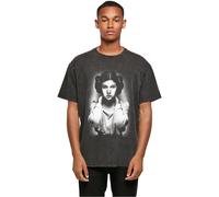 Merchcode Star Wars Princess Leia Picture Acid Wash Heavy Oversize Short Sleeve T-shirt Noir M Homme