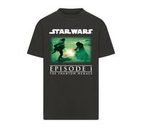 T-shirt Merchcode Star Wars Quaigon vs Darth Maul Noir 2XL