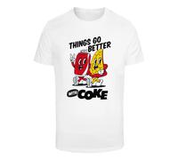 T-shirt Merchcode Things Go Better with Coke Blanc M