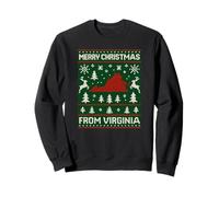 T-Shirt « Merry Christmas from VA Shirt Ugly Sweater Virginia Graphic » Sweatshirt