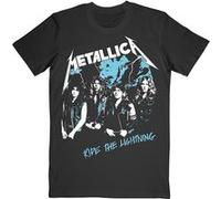T-shirt metallica 4 faces unisexe noir taille s Noir G