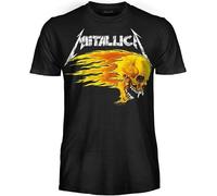 T-Shirt Metallica Adulte FLAMING SKULL Coton Officiel ORIGINAL