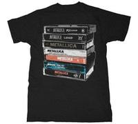 Metallica Cassette Homme T-Shirt Manches Courtes Noir XL 100% Coton Regular/Coupe Standard