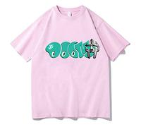 T-Shirt MF Doom Lettre T-Shirt Dessin Animé Anime Décontracté Manches Courtes Hommes Femmes Vêtements Col Rond Coton Tshirt Hauts Mode Graphique Vêtements Hip Hop Manches Courtes-Black||XXS