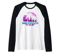T-Shirt Miami Beach Florida Miami Palm Trees Manche Raglan
