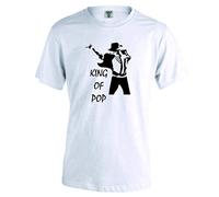 T-Shirt Michael Jackson The King of Pop - Blanc - XL