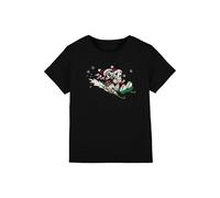 T-shirt mickey & minnie mouse coton disney sledding for christmas noir 5/6A
