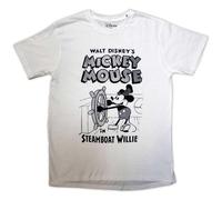T-shirt Mickey Mouse I'm Steamboat Willie in Noir, blanc, Taille L