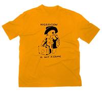 T-shirt Migration is Not A Crime Paddington - Jaune - Medium