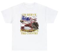 T-shirt militaire amusant pour homme avec inscription « I'll Serve Crack Before I Serve This Country », Blanc, L