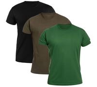 T-shirt militaire Black/Forest Green/Bottle Green - 3 pcs. XS