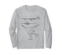 T-Shirt Militaire Tupolev Tu-160 Pilot Gifts USAF Manche Longue