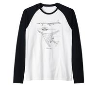 T-Shirt Militaire Tupolev Tu-160 Pilot Gifts USAF Manche Raglan