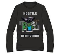 T-shirt - MINECRAFT - Hostile Behaviour - 100% coton - Manches courtes - Col classique 6 ans