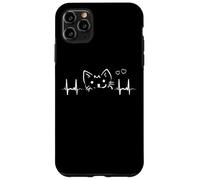 T-shirt minimaliste chat mignon battement de cœur Coque pour iPhone 11 Pro Max