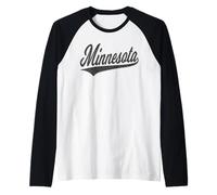 T-Shirt Minnesota Varsity, Style rétro, Vintage, Sportif Manche Raglan