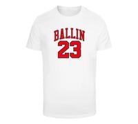 Mister Tee T-Shirt 'Ballin 23' blanc, Taille S
