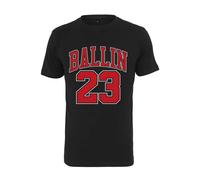 Mister Tee T-Shirt 'Ballin 23' rouge clair / noir / blanc, Taille L