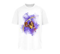 MT Upscale T-Shirt marron / jaune / violet foncé / blanc, Taille XS
