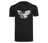 T-shirt Mister Tee Butterfly White Noir XL