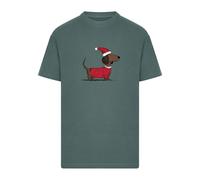 T-shirt Mister Tee Christmas Dackel Vert S
