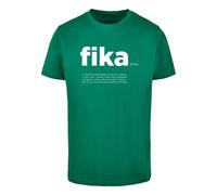 Mister Tee T-Shirt 'Fika Definition' pétrole, Taille XXL
