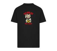 Mister Tee T-Shirt 'Find Your Luck' jaune / rouge / noir / blanc cassé, Taille M