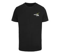 Mister Tee T-Shirt 'Flow Of Live' vert / rouge orangé / noir / blanc, Taille M