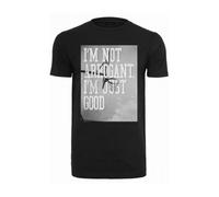 T-Shirt Mister Tee - Homme - I'm not arrogant - Noir - XL - 100% coton - Regular - Manches courtes M