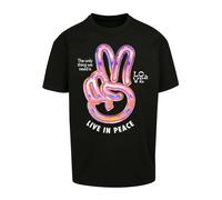 T-shirt Mister Tee Live in Peace Oversize Noir XS