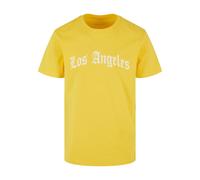 T-shirt Mister Tee Los Angeles Wording Jaune S