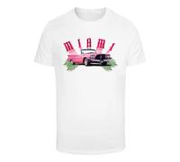 Mister Tee T-Shirt 'Miami Car' vert / rouge rubis / noir / blanc, Taille S