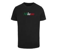 Mister Tee T-Shirt 'Milano' vert / rouge / noir / blanc, Taille S