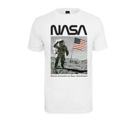T-shirt Mister Tee moon man Blanc XS