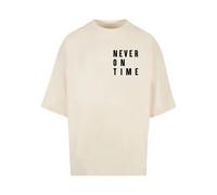 T-shirt Mister Tee Never On Time Huge Blanc M
