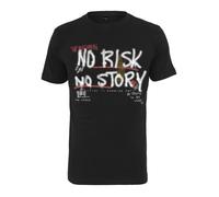 T-shirt - Mister Tee - No Risk No Story - Noir - 100% coton - Manches courtes XS