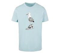 Mister Tee T-Shirt bleu clair / noir / blanc, Taille S