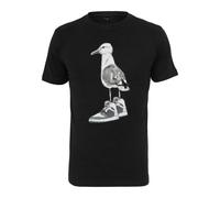Mister Tee T-Shirt gris foncé / noir / blanc, Taille S