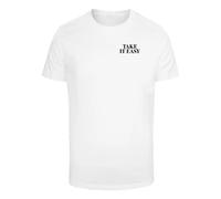 T-shirt Mister Tee Take It Easy Palm Paradise Blanc M