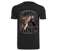 T-shirt Mister Tee tupac me against the world platinium Noir XS