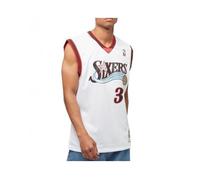 Mitchell & Ness T-shirt Swingman NBA Allen Iverson Blanc manches courtes respirant XXL