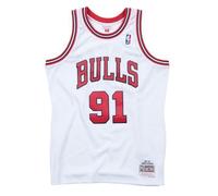 Mitchell & Ness T-Shirt 'NBA Chicago Bulls Dennis Rodman' rouge feu / noir / blanc, Taille S