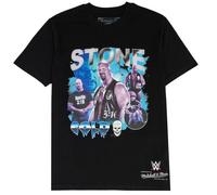 T-shirt - MITCHELL & NESS - WWE LEGENDS - Stone Cold Steve Austin - 100% coton - Noir S