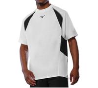 T-shirt Mizuno Athletics Frontier Oversize Homme - Blanc et Noir - Style Décontracté & Confort Optimal XL