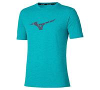 Mizuno Core Runbird Short Sleeve T-shirt Vert,Bleu S Homme