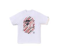 T-Shirt Mode Campus pour Jeunes en Coton pour Hommes Et Femmes Nouvelle Collection Été Imprimé Lettres Et Lignes Colorées Noir Et Blanc Manches Courtes-Color-2||XX_l